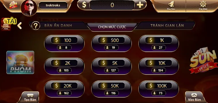 Phỏm Tá Lả SunWin Sân Chơi Bài Dân Gian Đẳng Cấp Nhất Cho Mọi Game Thủ
